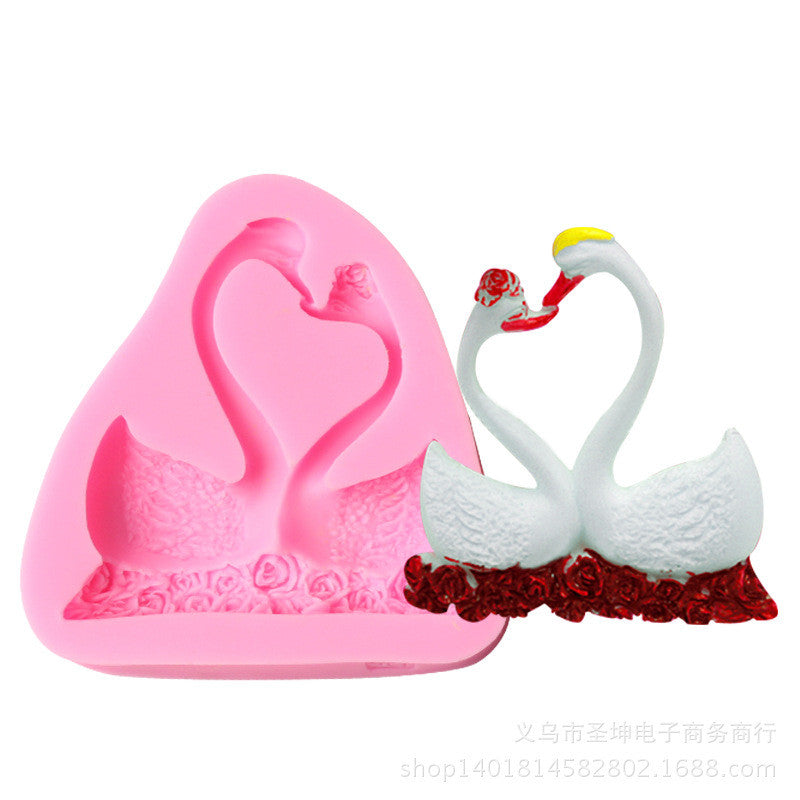 New Brand Fondant  Bakeware Cake 3D Mould Swan Shaped Party Decoration Cake Tools DIY Wedding Silicone Baking Moulds Main image