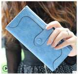 Fashion Retro Matte Stitching leather Wallet Women Long Purse Clutch Women Casual Hasp Dollar Price Wallet Handbag carteira