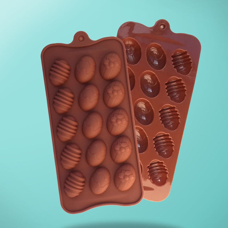 New Painted Eggshells Shaped Grade  Silicone Chocolate Mold For The Kitchen Baking Cake Tools Environmental Protection