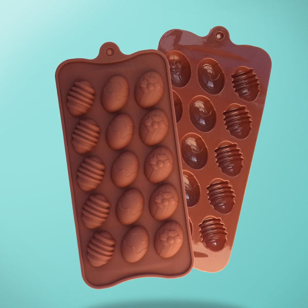 New Painted Eggshells Shaped Grade  Silicone Chocolate Mold For The Kitchen Baking Cake Tools Environmental Protection