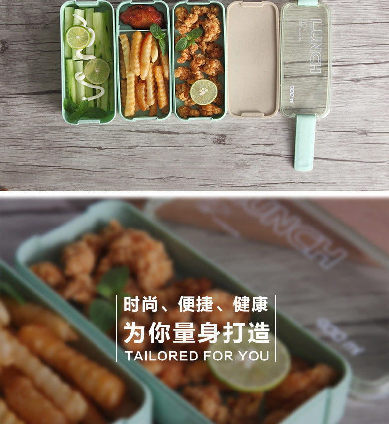 New Arrive 750ml Japanese Microwave Lunch Box Portable 3 Layer Bento Box Healthy Food Container Oven Dinnerware set