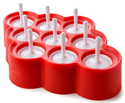 Kitchen Fashion Silicone Mini Pop Molds nine squares Ice-cream mold Summer Style for children kids cooking tools