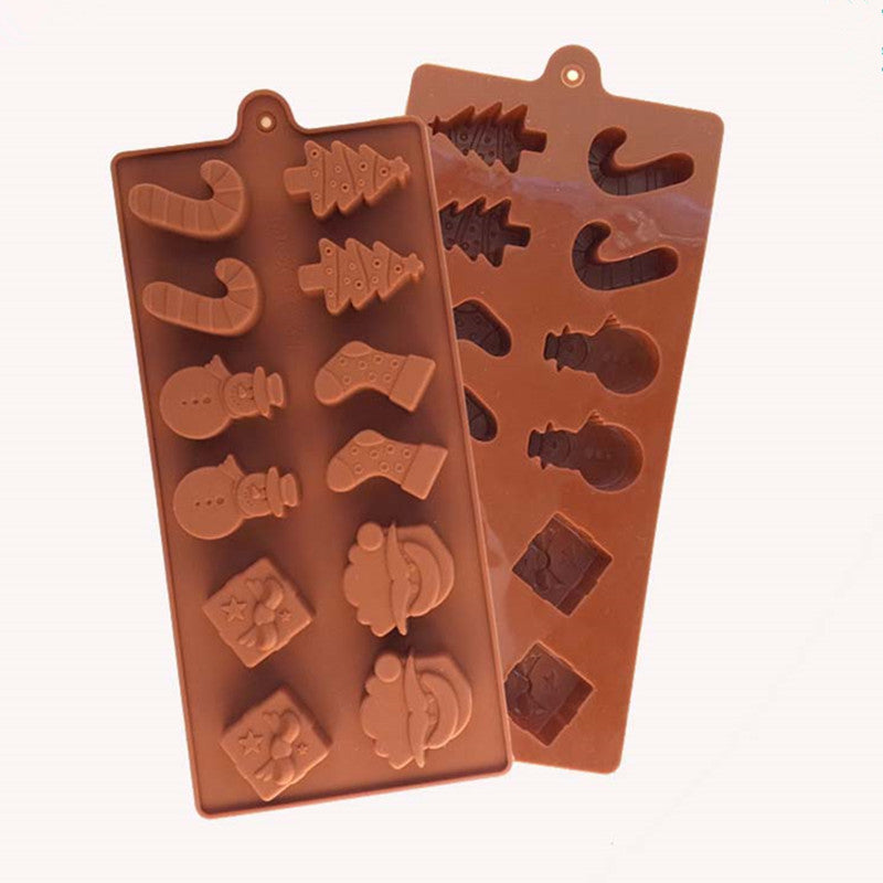 Food Grade Silicone Material,Christmas Tree,Stockings ,Snowman Shape For Chocolate Handmade Mold, Cake Tools Main image