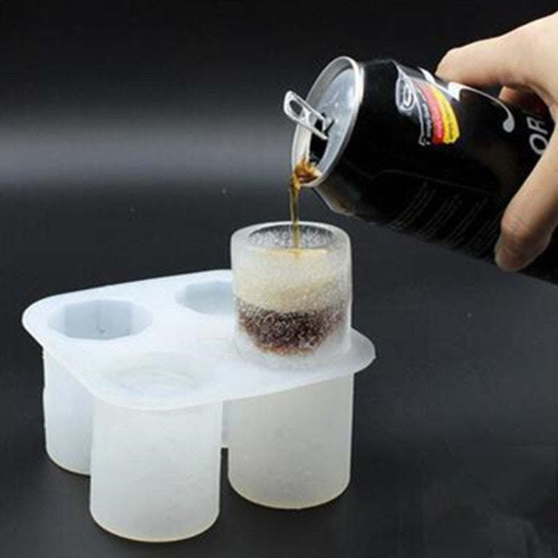 Cup Shape 1 pcs Ice Mold Soft Silicone Frozen Ice Tube Mould Party&Bar Ice Cubes Tray Ice Maker for Coke Novelty Gifts
