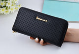 Women Wallets Leather Coin Purse Female Long Wallet Wristlet Zipper Card Holder Purse Female Fashion Clutch New Clamp For Money