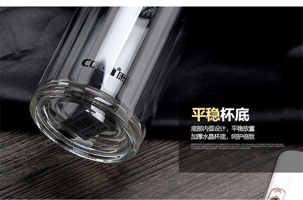1PC 500ml My Water Portable Double Glass Bottle Hot Transparent Filter Office Tea Bottle