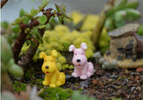XBJ091 Mini 6pcs Big ear dog decoration supplies moss micro landscape deco  Garden deco Creative handicrafts