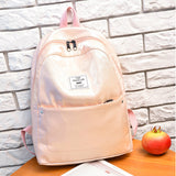 New Shiner Women Backpack Solid Color Preppy Casual Backpack for Teenage Girls Female School Shoulder Bag Bagpack mochila