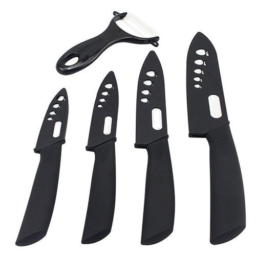 Brand top quality kitchen knife ceramic knife 3" 4" 5" 6" inch + peeler + Transparent Acrylic Stand kitchen set