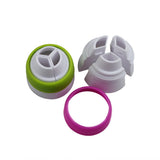 Icing Piping Pastry Bag Nozzle Converter Adaptor Tri-color Cream Coupler Cake Decorating Tools Cupcake Fondant 3 Holes