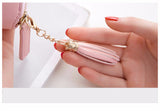 Hot Sale Square Women Coin Purses Holders Wallet Female Leather Tassel Pendant Money Wallets Hot Fashion Clutch Bag