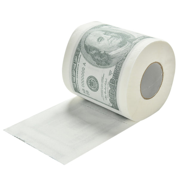1Hundred Dollar Bill Printed Toilet Paper America US Dollars Tissue Novelty Funny $100 TP