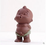 Tea Pets Ornament Chinese Folk Art Purple Clay Decoration Crafts Figurines Little Monk Yixing Baby Boy Spray Pee Tea Accessories