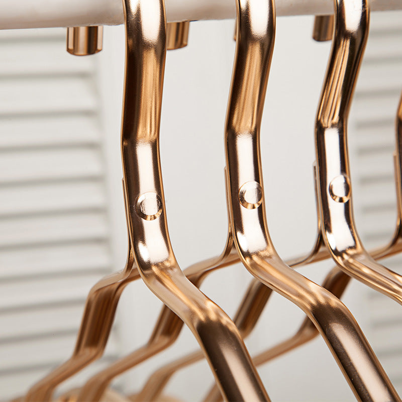 5 Pcs New Thicker Aluminum Alloy Drying Racks Home Seamless Hanger Anti-slip Clothing Hanger Anti-rust Windproof Clothes Rack