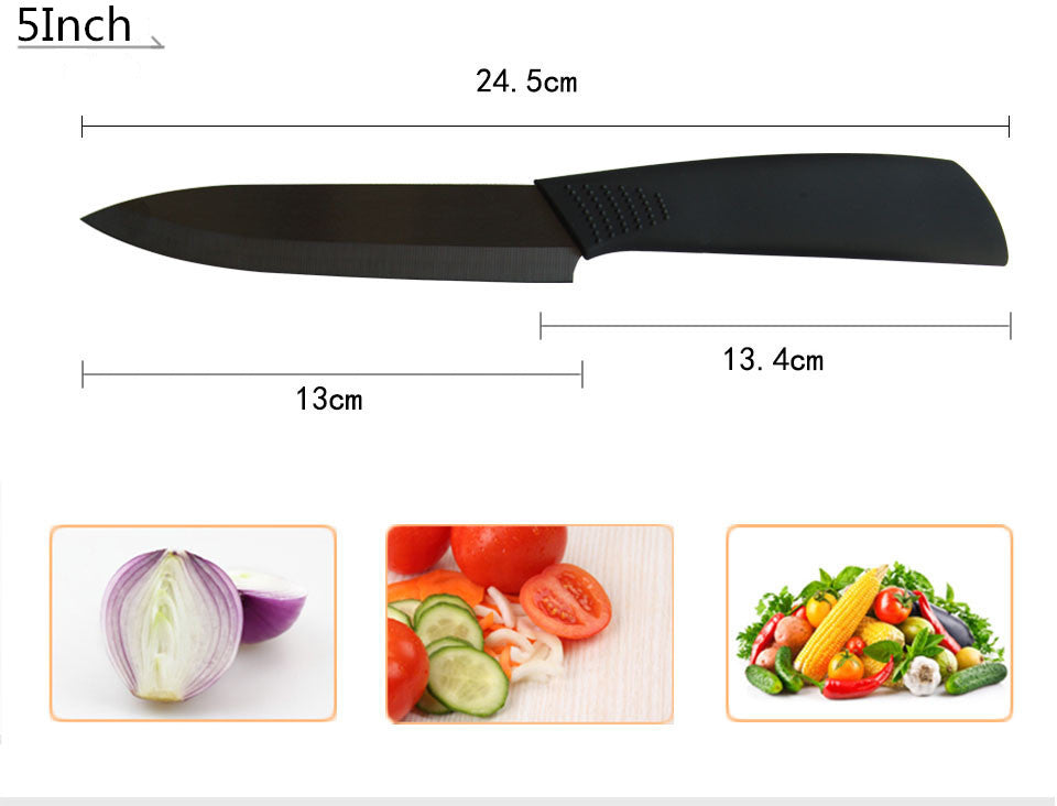 Super quality black blade Ceramic knife 3pcs Set 3 inch+5 inch+peeler +covers Ceramic Knife Sets Kitchen Knife