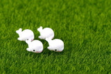 XBJ040 Artificial White Dolphin fairy garden mini gnomes moss terrariums resin crafts figurines for garden decoration