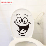 Cartoon Smile Toilet Stickers Wallpapers All-match Style Art Mural Waterproof For toilet Home Decor Backdrop Removable