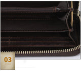 Leather men's woven wallet casual trendy long wallet fashion personality clutch High-quality genuine men's wallets