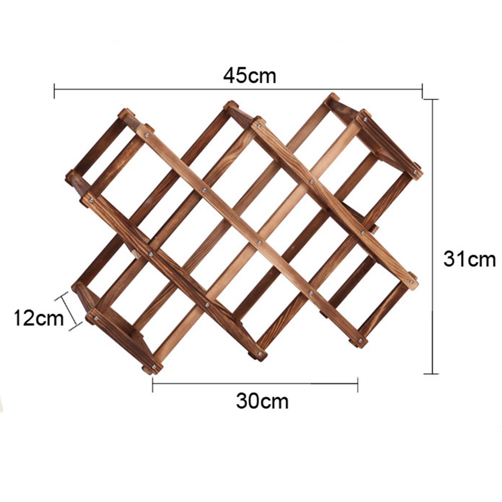 Wooden Red Wine Rack 10 Bottle Holder Mount Bar Display Shelf Folding Wood Wine Rack Alcohol Neer Care Drink Bottle Holders Main image