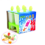 Cooking tools 6 Cell Ice Cream Tools Pop Mold Popsicle molds ice Maker Lolly Mould Tray Pan Kitchen DIY