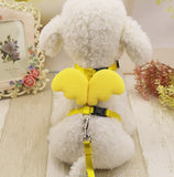 Cute Angel Pet Dog Leashes and Collars Set Puppy Leads for Small Dogs Cats Designer Wing Adjustable Dog Harness Pet Accessories