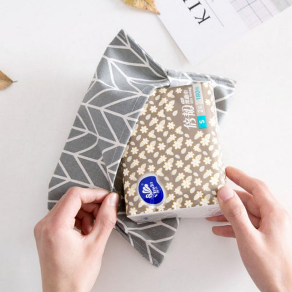 Cotton Linen Tissue Box Towel Napkin Dispenser Storage Bag Paper Holder Cover Tissue Case Home Car Desktop Organizer