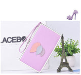 Tide leaf new long section of lychee pattern ladies wallet Korean casual lunch box clutch ladies' leather handbag purse