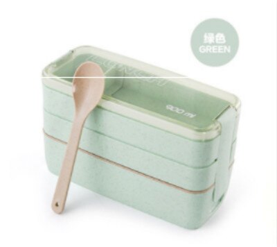 New Arrive 750ml Japanese Microwave Lunch Box Portable 3 Layer Bento Box Healthy Food Container Oven Dinnerware set