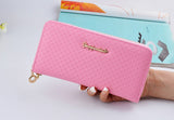 Women Wallets Leather Coin Purse Female Long Wallet Wristlet Zipper Card Holder Purse Female Fashion Clutch New Clamp For Money