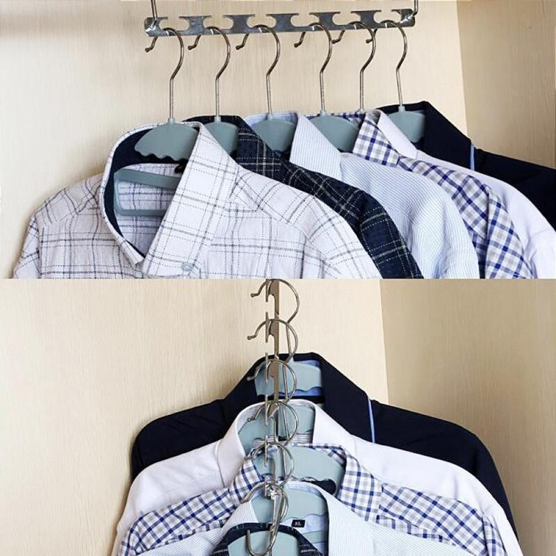 1 pcs Metal iron hanger Clothes hanger Metal multifunctional Hangers with Hook useful kitchen/home supplies Main image