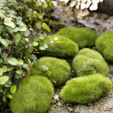 XBJ009 Miniature 1pc Stone Moss Garden Craft Fairy Bonsai Plant Decor Marimo Stone Artificial Moss Foam Stone Green Plant