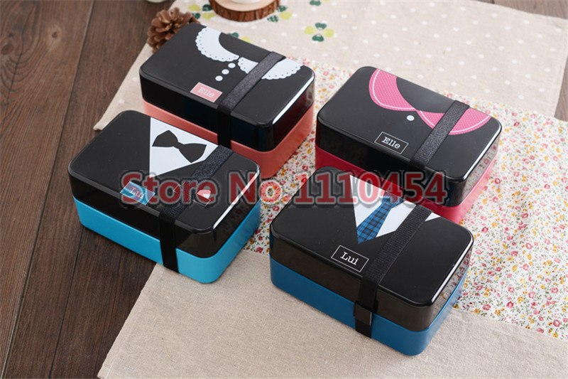 CJ006 Bento Boxes Japanese Style Lunchbox French romantic and lovely Microwave Dinnerware Sets Food Container Large Meal Box