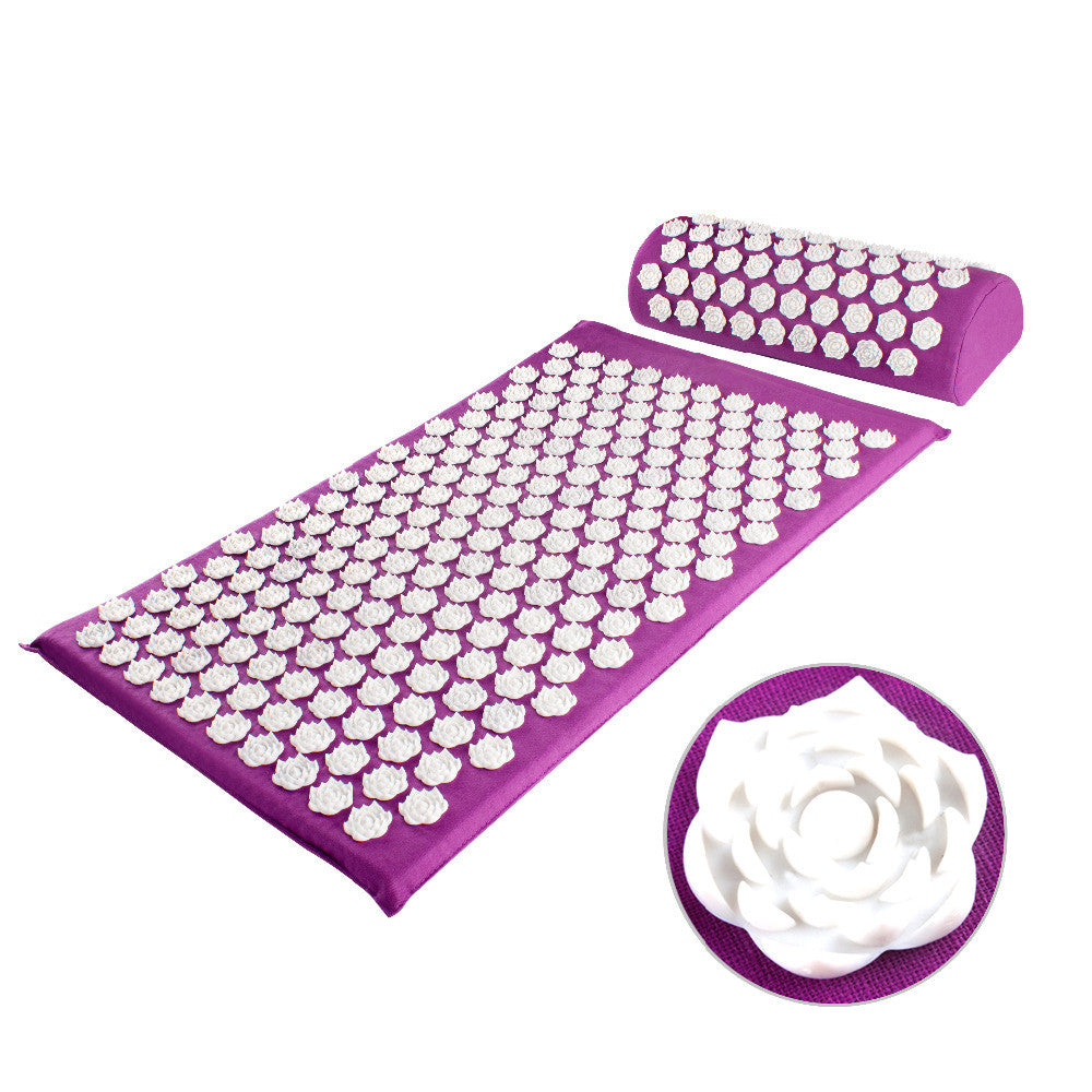 Massager Cushion Acupuncture Sets Relieve Stress Back Pain Acupressure Mat/Pillow Massage Mat Rose Spike Massage and Relaxation
