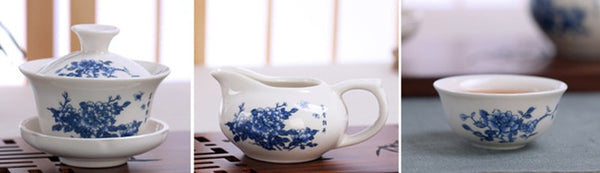 CJ234 Tea set Include total 10 pcs High quality elegant gaiwan, Beautiful and easy teapot kettle Chinese porcelana tea se