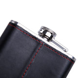 6oz Hip Flask PU Leather Wrapped Flagon Wine Pot Portable Stainless Steel Whiskey Wine Bottle Container Alcohol Drinkware
