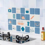3PCS Waterproof Oil Resistant Self-Adhensive Kitchen Oil Wallpaper Wall Sticker Heat Resistant 180 Degree Celsius DIY Decoration