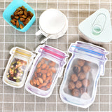 10 pieces Mason Jar Pattern Food Saver Storage Bags Set kitchen organizer Children's snacks Snacks fresh bags Food storage Bags