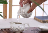 CJ234 Tea set Include total 10 pcs High quality elegant gaiwan, Beautiful and easy teapot kettle Chinese porcelana tea se