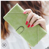 Fashion Retro Matte Stitching leather Wallet Women Long Purse Clutch Women Casual Hasp Dollar Price Wallet Handbag carteira