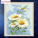 DIY 5D Full Diamonds Embroidery Chrysanthemums Round Diamond Painting Cross Stitch Kits Diamond Mosaic Home Decoration