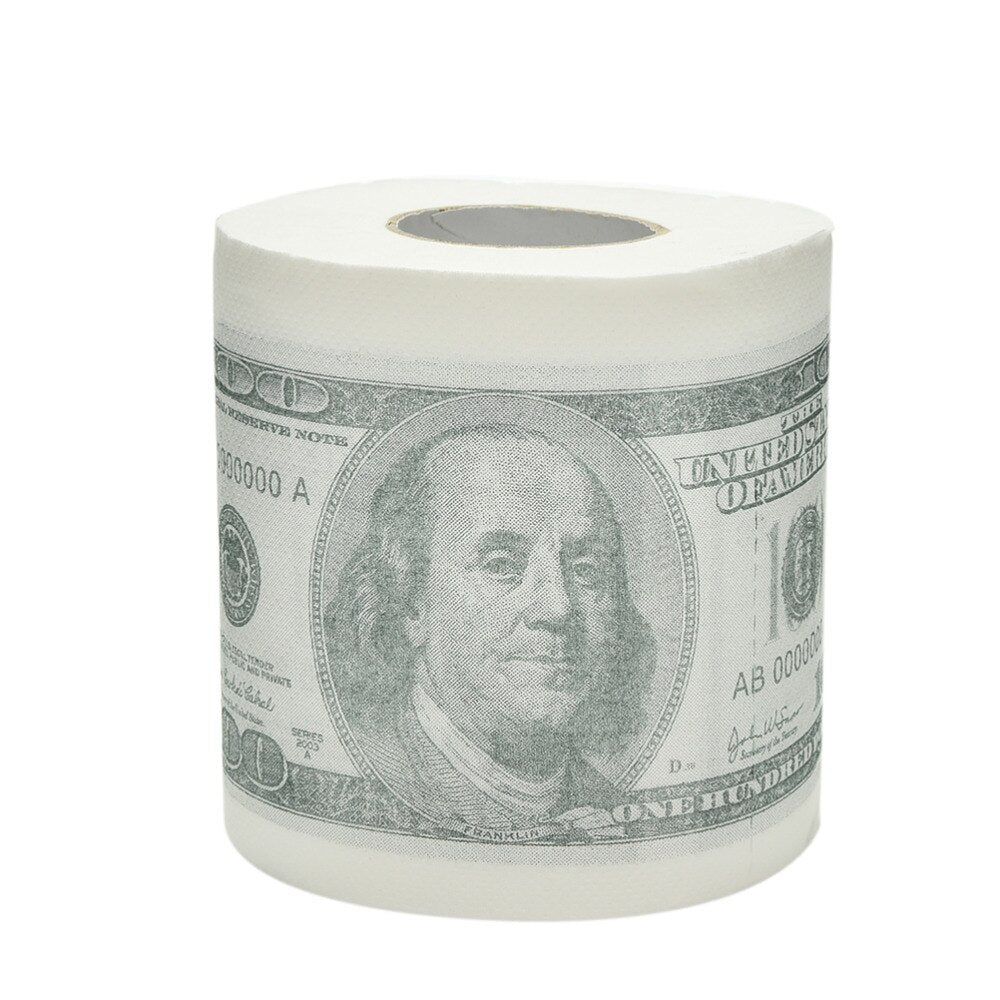 1Hundred Dollar Bill Printed Toilet Paper America US Dollars Tissue Novelty Funny $100 TP Secondary image