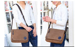 Canvas Leather Crossbody Bag Men Military Army Vintage Bags Shoulder Bag Casual Travel school Bags For Teenagers sac a dos bolsa
