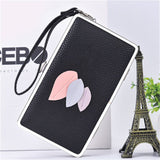 Tide leaf new long section of lychee pattern ladies wallet Korean casual lunch box clutch ladies' leather handbag purse