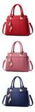 Fashion Women Handbags Tassel PU Leather Totes Bag Top-handle Embroidery Crossbody Bag Shoulder Bag Lady Simple Style Hand Bags