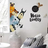 Cute Cartoon Animal Letters DIY Removable Wall Sticker