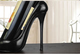Resin High Heel Shoe Shaped Wine Bottle Holder Stylish Wine Shelf Rack Wedding Party Gift Home Kitchen Bar Accessories