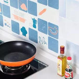 3PCS Waterproof Oil Resistant Self-Adhensive Kitchen Oil Wallpaper Wall Sticker Heat Resistant 180 Degree Celsius DIY Decoration