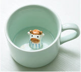 New Arrive Creative Cartoon Ceramic Mugs Cute Animal Coffee Milk Tea Cup 220ml Novelty Birthday Gifts Mugs