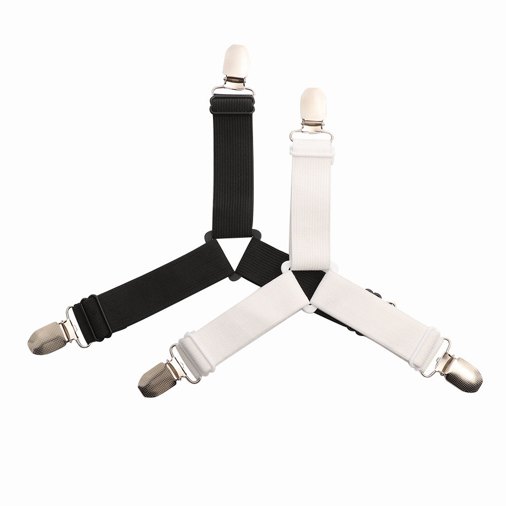 4pcs New Elastic Cover Blankets Grippers Holder Bed Sheet Clip Mattress Fasteners Fixing Slip-Resistant Belt Clip Home Living