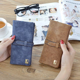 New Fashion Elegant Women Wallets Drawstring Nubuck Zipper Luxury Brand Famous Designer Card Wallet Women Purse PU Wallet Female